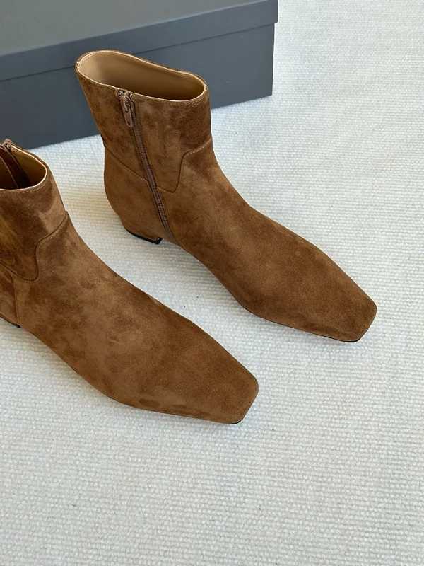 Withered British Suede Handmade Cowhide Stihing Chelsea Boots Fi Ladies Commuter Minimalist Womens Boots ShoesXJ241212