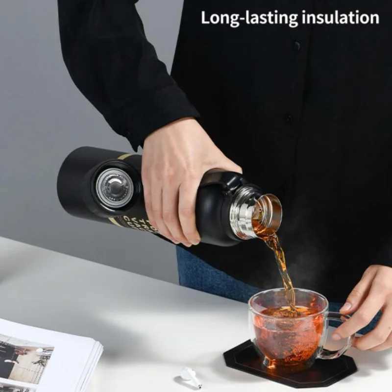 650ML 850ML 1100ML Hot Double Stainless Steel Sports Vacuum Flame Outdoor Climbing Fitness Hot Bottle Tea Crazy Cup Y241211