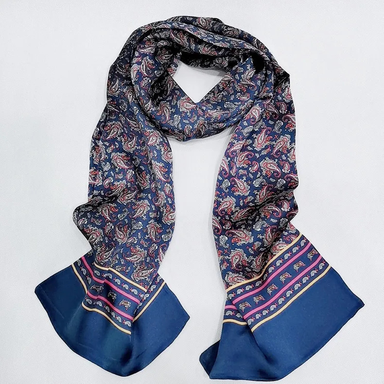 Dankeyisi natural silk scarf mens silk scarf autumn mens warm long silk high-quality neck scarf double-layer 241211