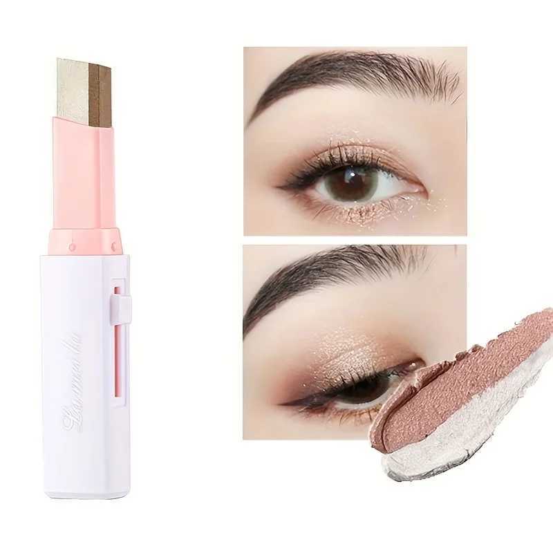 Double Color Eyeshadow Stick lescent Eyeshadow Pencil Glitter Liner Highlighter Multicolor Eye Shadow Eyes Makeup CosmeticsW241212