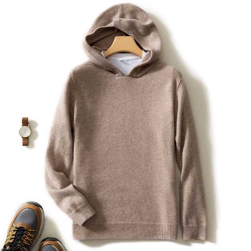 00 Cashmere Hoodie Mens Hoodie Collar Flip Collar Autumn/Winter New Solid Color Cashmere Shirt Top W2401211