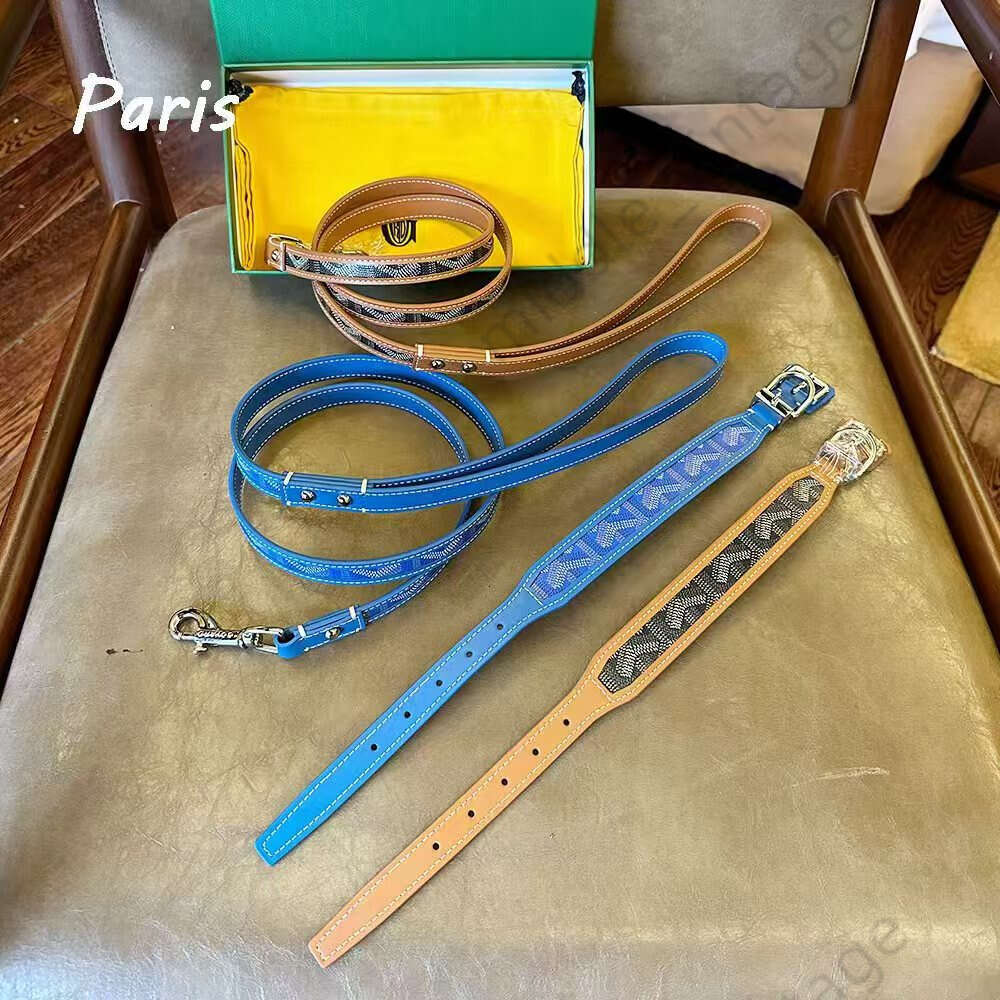 Designer Dog Bag Pet Bag Set Style Durable Adjustable Leather Collar Classic Plaid Pattern for Small Large Customize Pet Collars Dog Chain Complete se