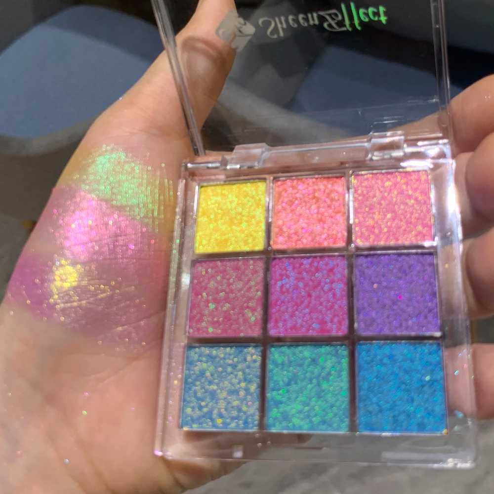 Sheeneffect Chameleon Chrome Eyeshadow Palette 9 Colors High End makeup CosmeticsW241212