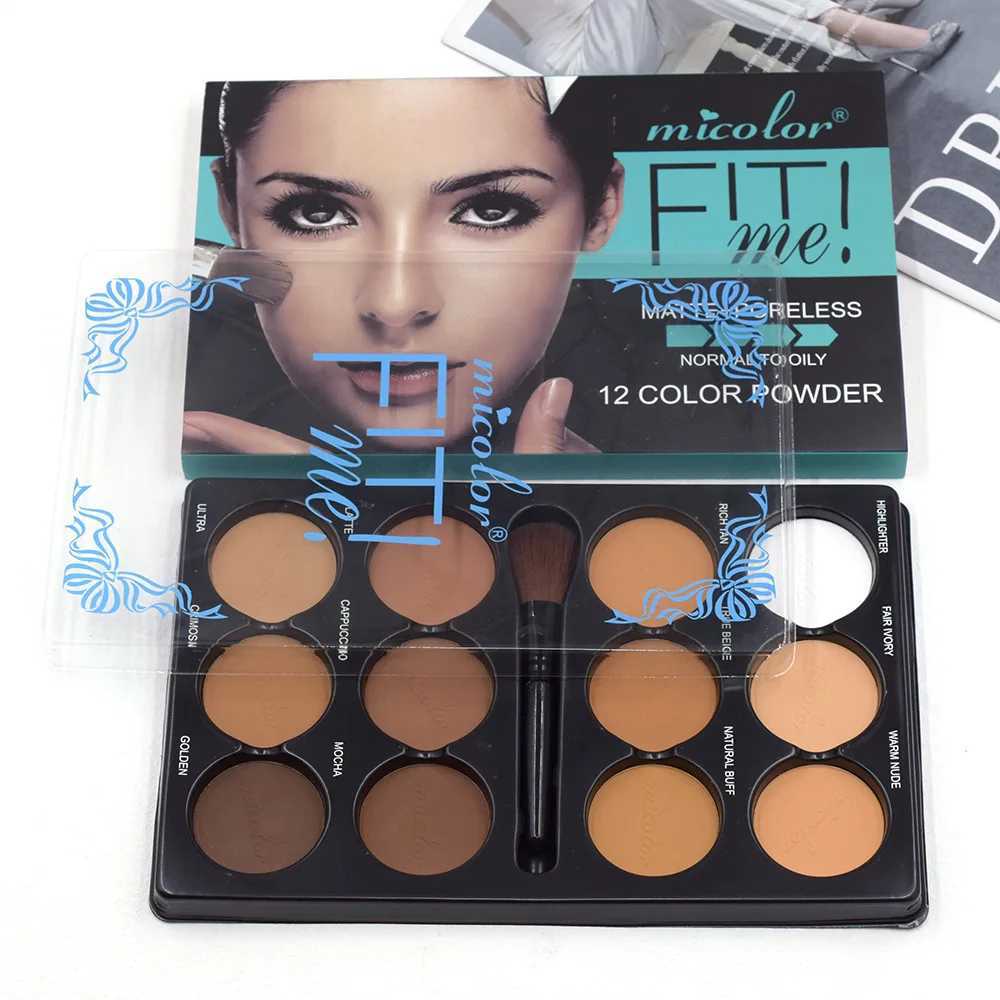 Coffee Color Contour Palette Makeup 12 Colors Long-Lasting Matte Eyeshadow Face Highlighters Make Up Contouring Powder CosmeticsW241212