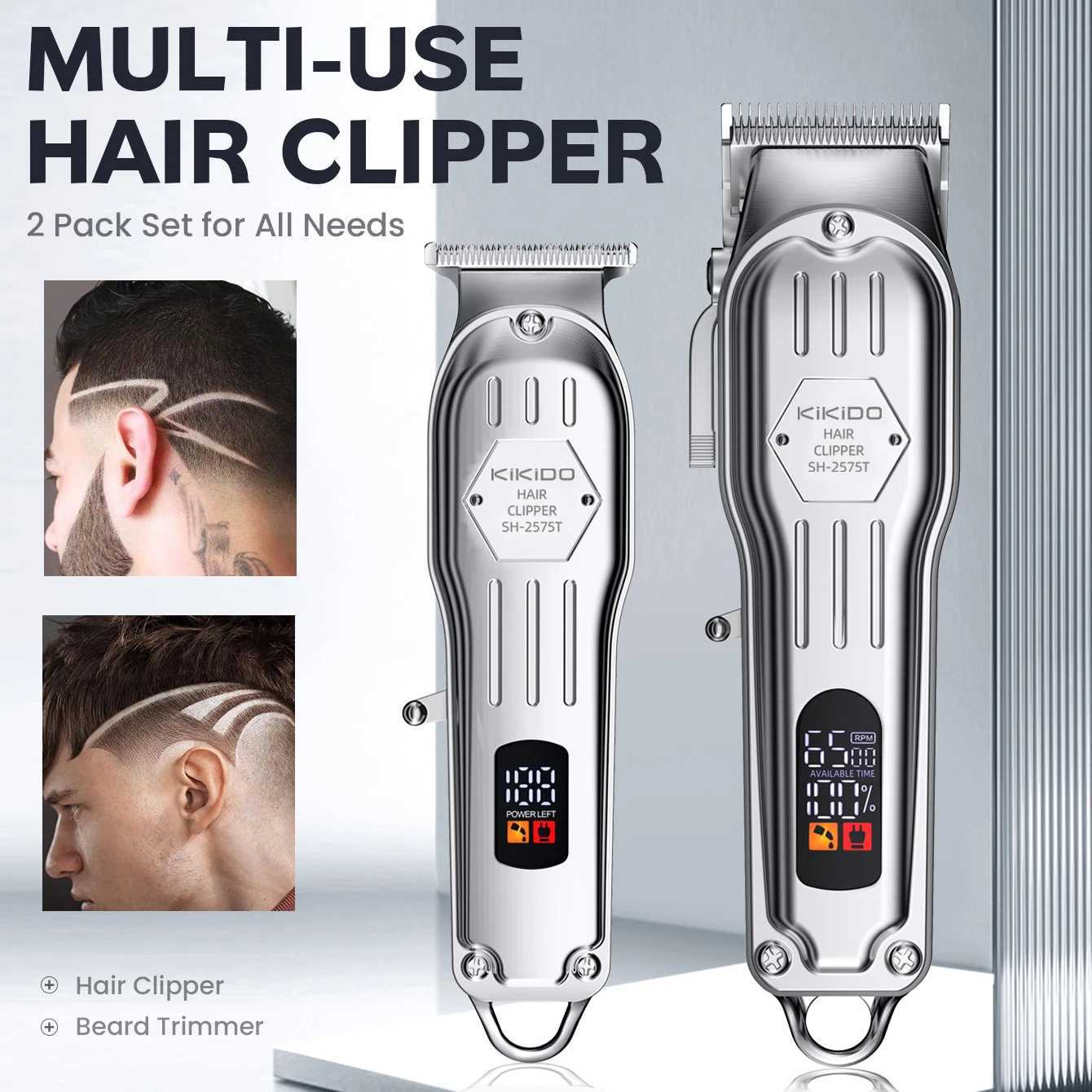 KIKIDO 2In1 Professional Hair Clipper Electric Beard and Hair Trimmer For Men Haircut Set Hair Cutting Machine Rechargeable 2575 W241212