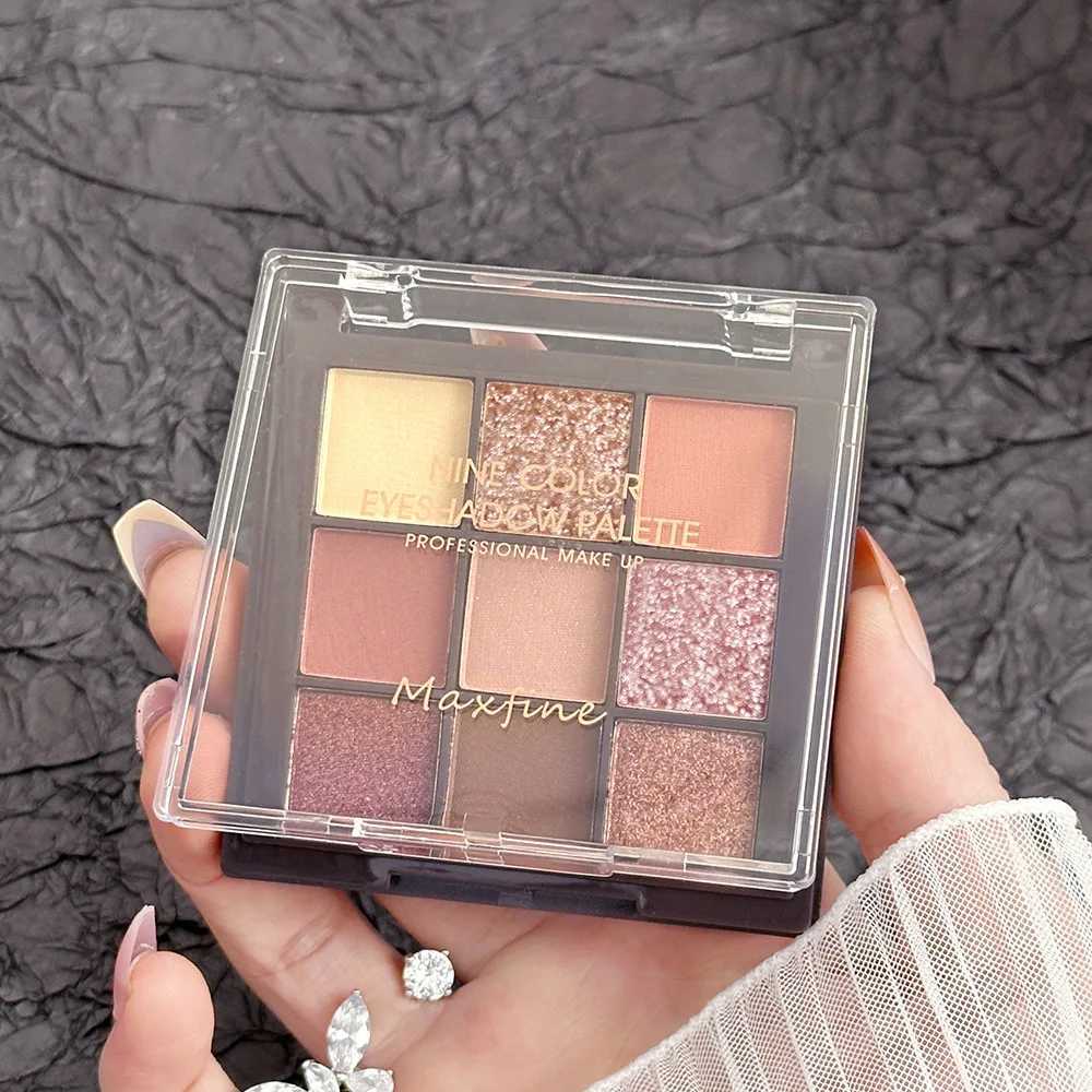 9 color eye shadow tray l shiny new milk tea nine grid eye shadow eye makeupW241212