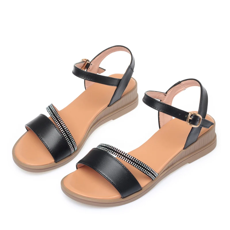 AIYUQI Women's Sandals Summer Mom Sandals Wedge Anti Slip Large Size Women's Sandals