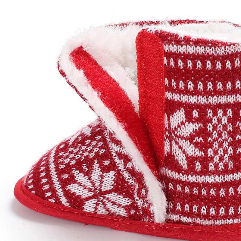 Boots Christmas Warm Soft Shoes Baby Toddler First Walkers Winter Boys Girls Xmas Cosplay Cute Cartoon Kids Animal H241212UCME