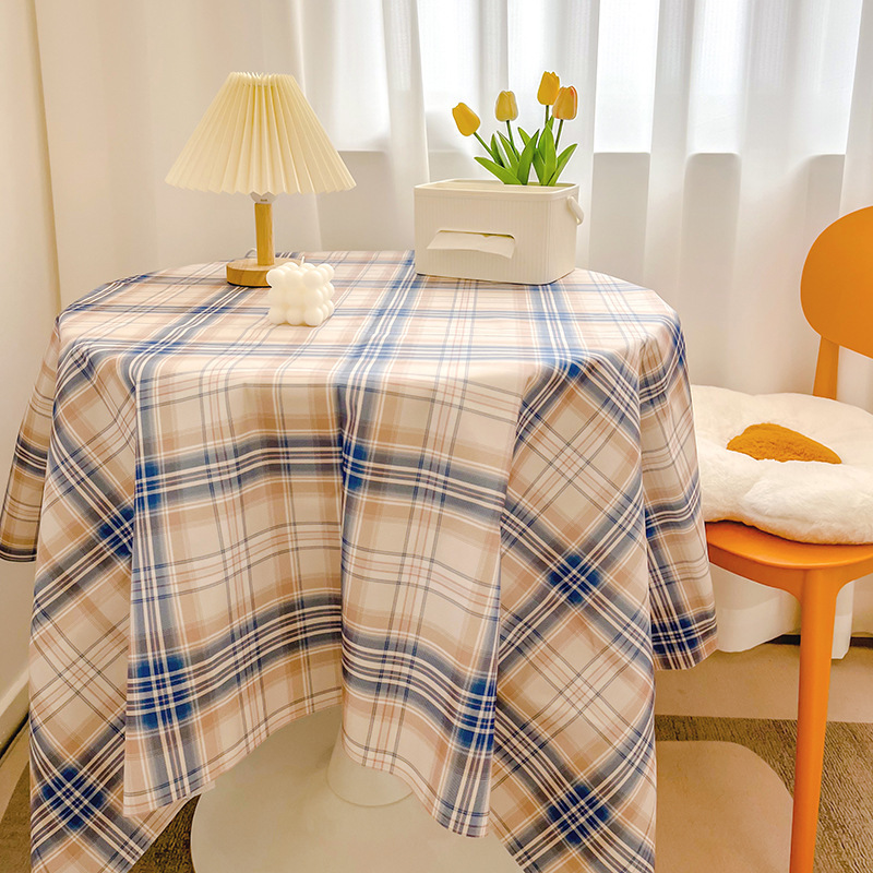 Solid Color Retro Simple Practical Desk Waterproof and Non-slip Round Square Table Coffee Table Dining Table Cloth