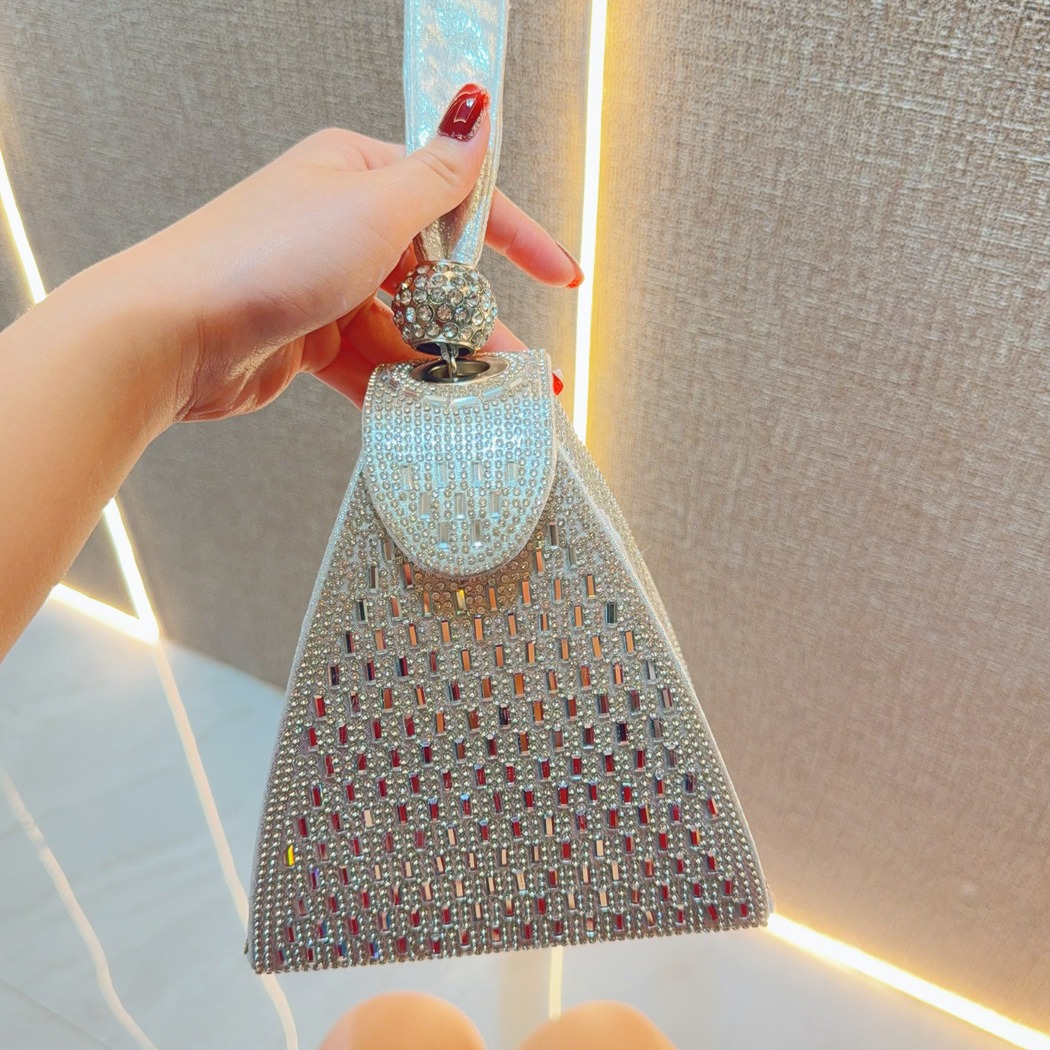 Pyramid ShapeSmall Clutch With Gold s Evening Bags Bridal Clutches Formal Party Dress Purse