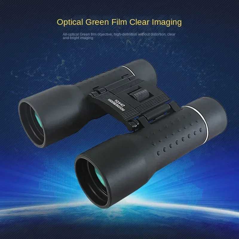New 10x42 High Definition High Power Binoculars Low Light Night Vision Portable Outdoor Camping Hiking Viewing TelescopeXJ241212