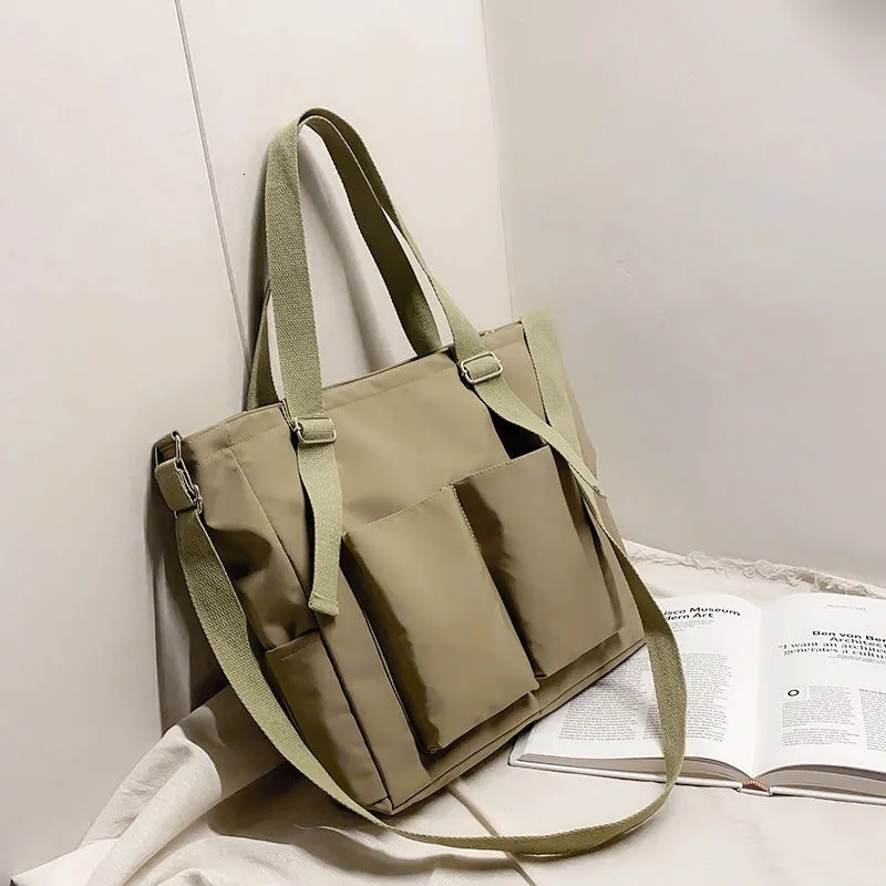 Female Simple Shoppers Fashion Zipper Oxford Shoulder Handbags Waterproof Large Capacity Women's Brand Crossbody Tote Bags