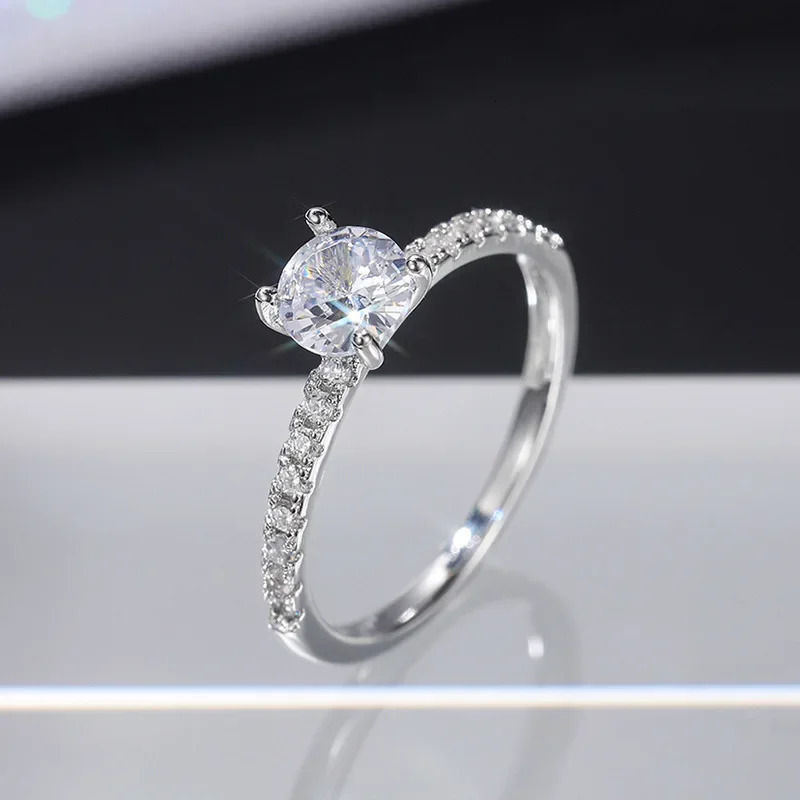 925 sterling silver engagement ring female romantic girlfriend birthday gift fashionable crystal zircon jewelry 241210