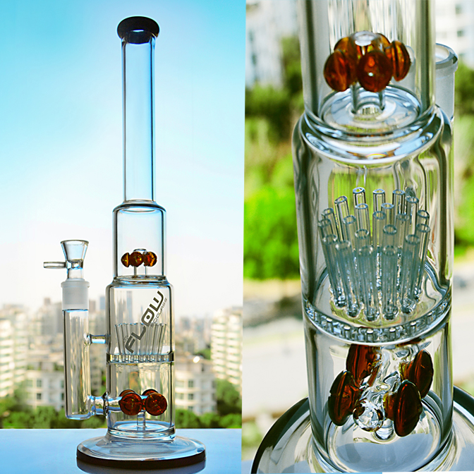 Big Glass Water Bongs Heady Glass Percolator Water Pipes Bubbler Smoking Glass Bong With Bowl