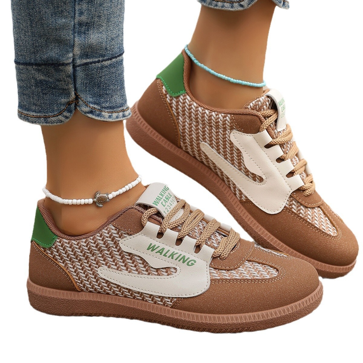 New German women's plus size training shoes 2025 new casual shoes lightweight thick soled designer sports board shoes trendy casual shoes