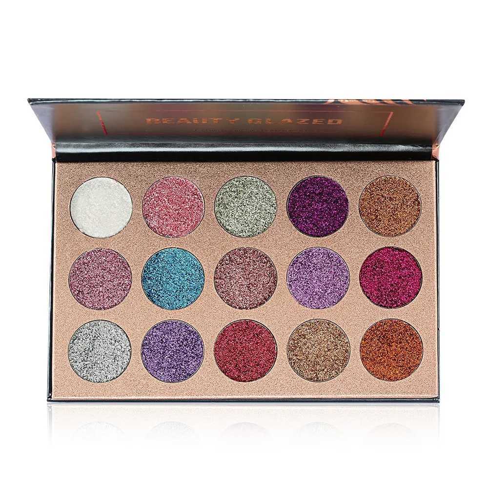 Beauty Glazed 15 Colors Eyeshadow Palette Sparkling Glitter PaletteW241212