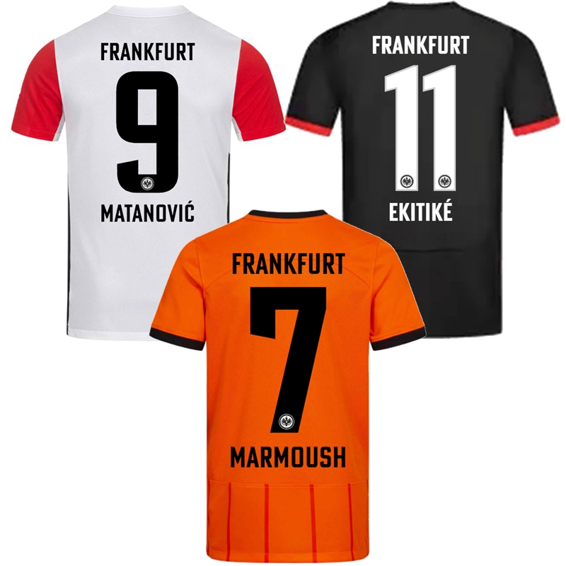 24 25 Eintracht soccer jerseys MARMOUSH TUTA THEATE KOCH LARSSON SKHIRI MATANOVIC EKITIKE CHAIBI UZUN KNAUFF M.GOTZE 2024 2025 Frankfurt football men kids shirt