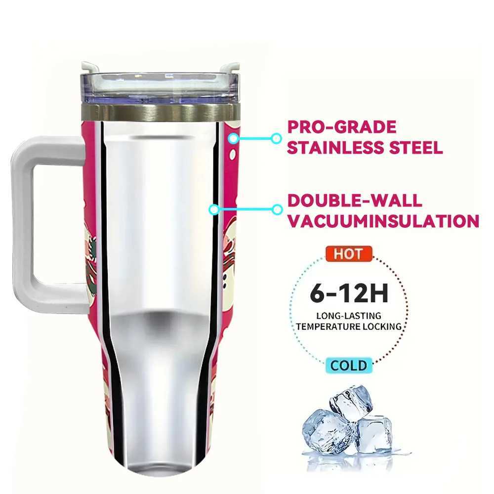 40 ounce crazy cold cup with handle stainless steel vacuum coffee cup with handle Y241211