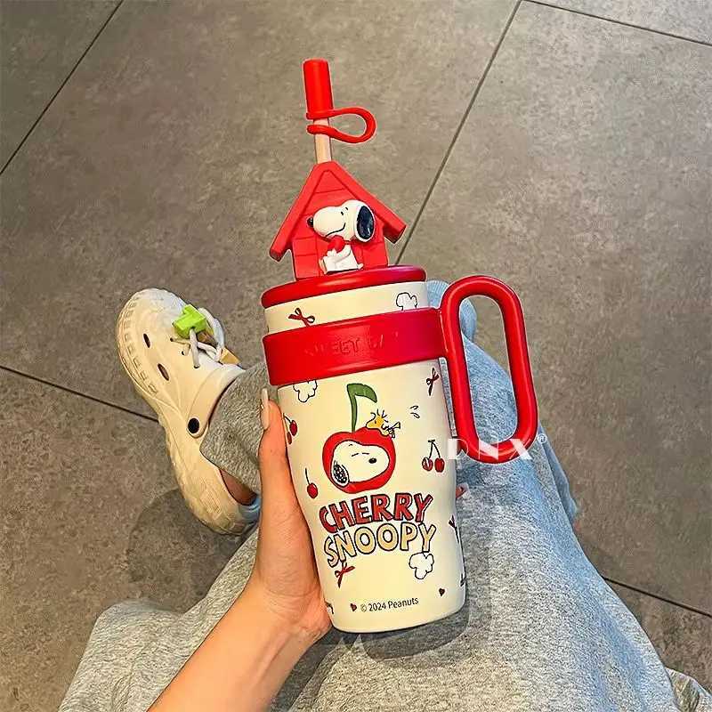 304 stainless steel vacuum cleaner bottle gift 800ml cute coffee cup hot and cold water bottle gift Y241211