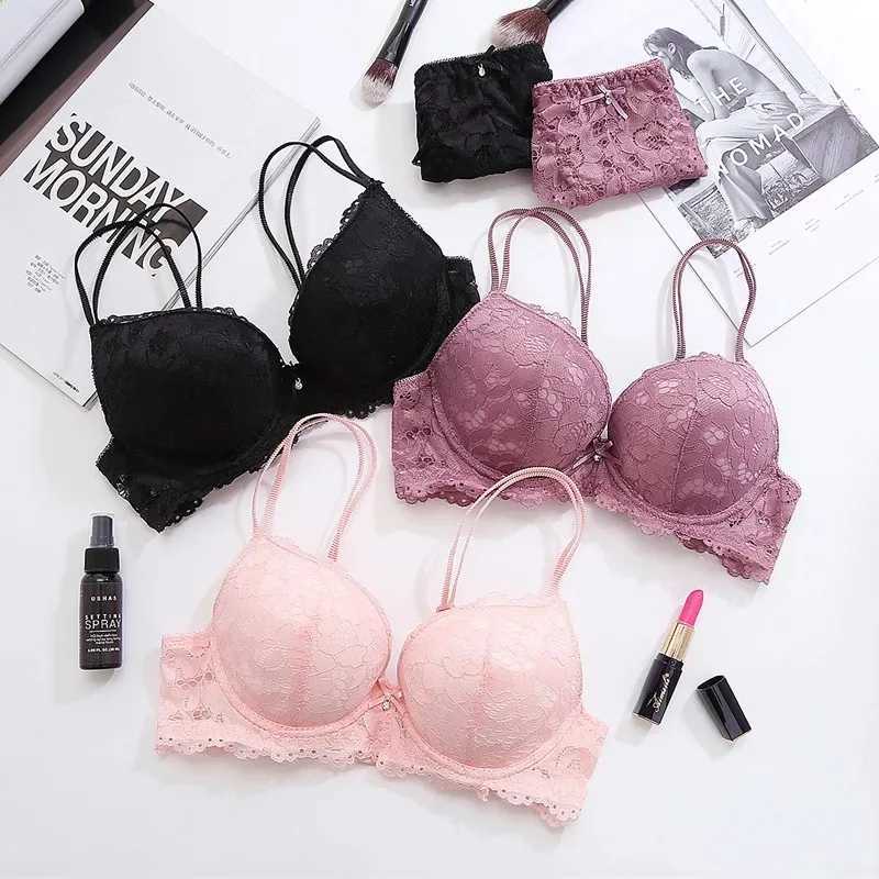 Lingerie Sexy Bra Set Women Push Up Lenceria jer Femme Underwire Langerie Girl Bralette Bras And Panty Feminina Lace UnderweXJ241212