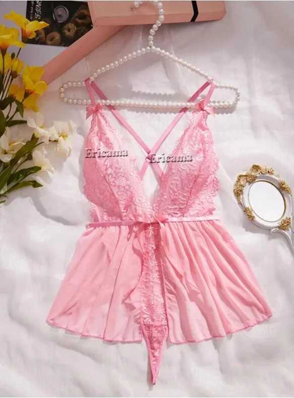 2024 Sexy Lingerie Crotchless Lace Bra And Panty Underwear Set Women Lace Comes Open Bra Underwear Sexy Bodysuit Dress WomenXJ241212