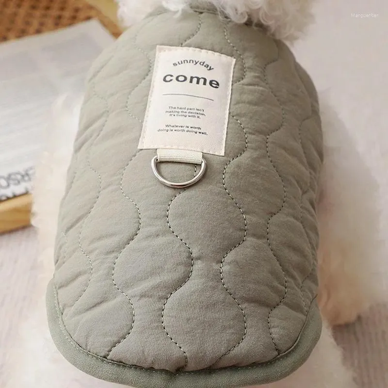 Dog Apparel Winter Jacket Pet Costume Chihuahua Bichon Vest Puppy Clothing Cotton Cardigan Coat Fleece Cat Warm Clothes HF27