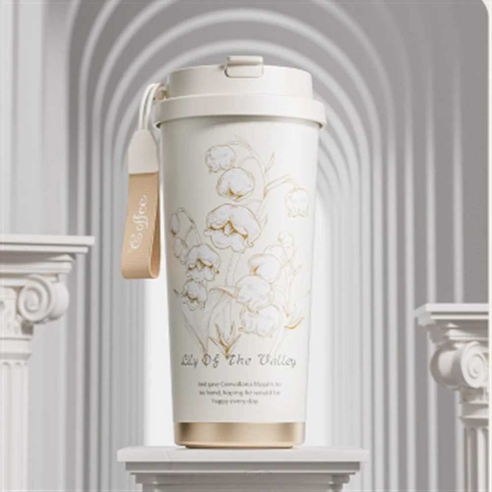 500ml ceramic lined coffee stainless steel tea coffee hot air flame travel portable large capacity crazy bottle Y241211