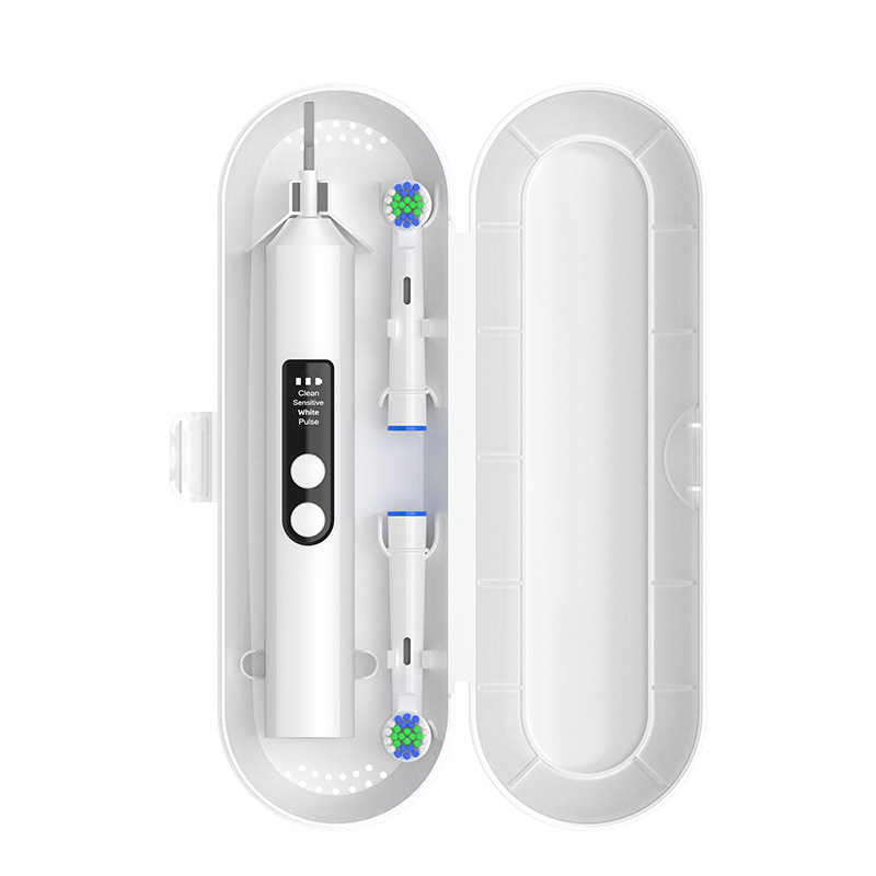 Round Head Rotating Visual Electric Toothbrush Display Automatic Rechargeable Adult Couple Men And Women Gif