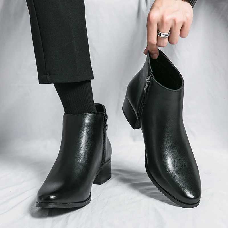 MAEDEF New Mens Shoes High Quality Brand Comfortable Leather Waterproof Ankle Boots 2024 Fi Black Brown Mens BootsXJ241212