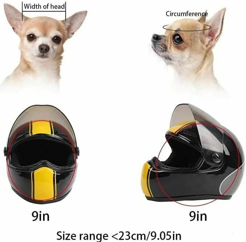 ATUBAN Small Pet Motorcycle Helmet Cat Dog Puppy Mini HelmetsFull Face Motorcycle Helmet Outdoor Head Protecting Pet Hard Hat 241212