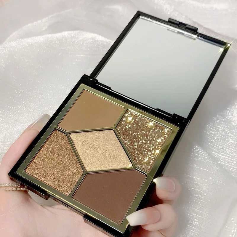 Five color less eye shadow palette Five color eye shadow eye shadow makeup palette Cosmetics Earth color INS popular eye shadowW241212