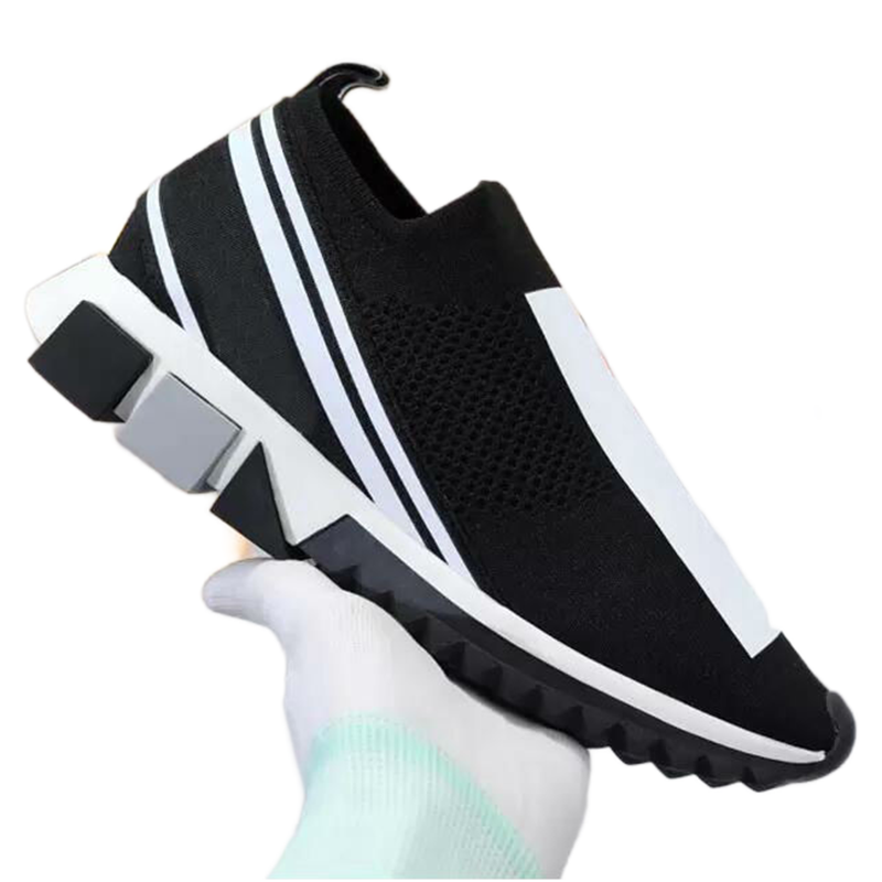 Luxury Designers Unisex Womens Mens Shoes Sneakers Casual Mesh Print Shoe Espadrilles Ladies Blue Black Chaussures Socks Knitting Slip-On Shoes Boots 35-46