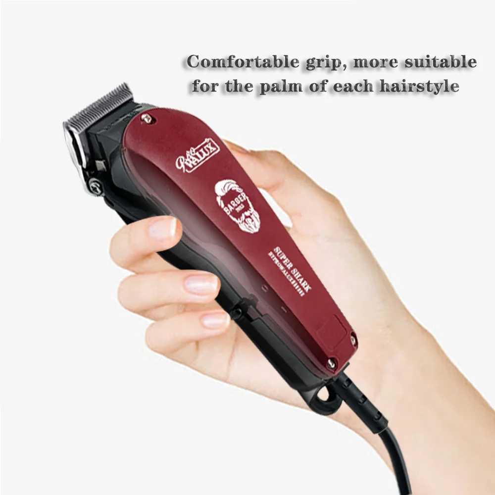 WALUX Professional Barber AC Hair Clipper 10W Powerful Trimmer Household Quiet Shaver 2M Cable Hair Clipper 8 Hair Combs M241212