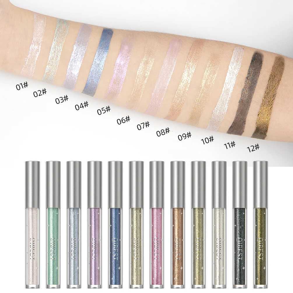 QIBEST Liquid eye shadow Stick Cosmetic eye shadow Pencil eyeliner Quick Dry Glitter eye shadow Contour eye shadowW241212
