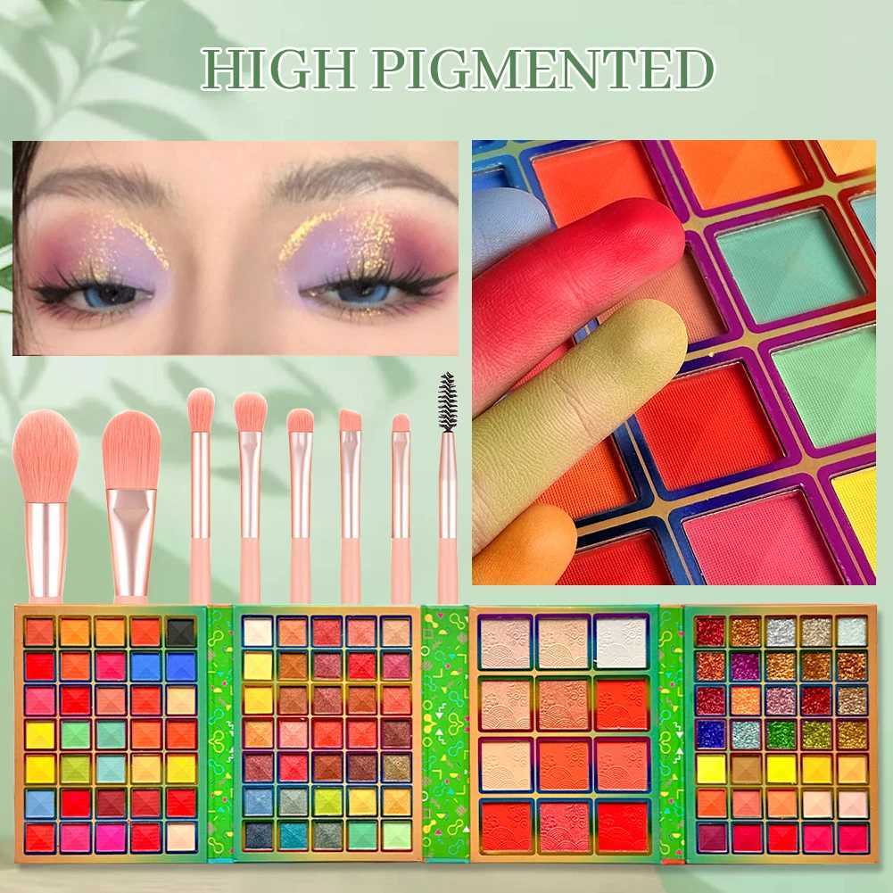 Luxury high pigment eye shadow palette 117 color glitter eye shadow color folding style makeup shiny cosmetics charming makeupW241212