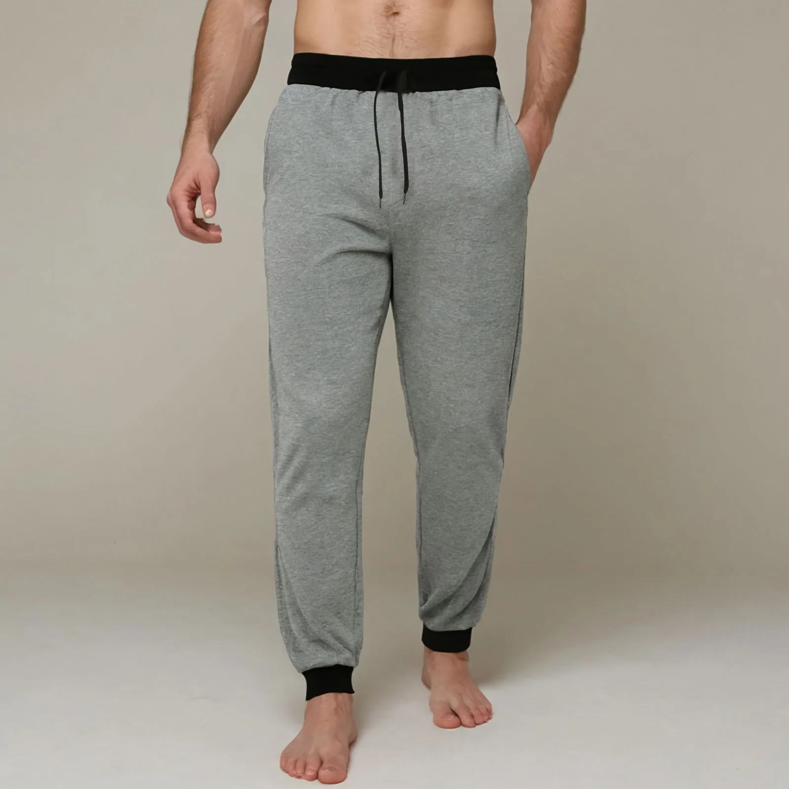 Cotton Pants For Mens Pajama Bottom Simple Fashion Soft Comfy Lightweight Elastic Waisted Drawstring Sweatpant Daily Fall Outfit 241203Z