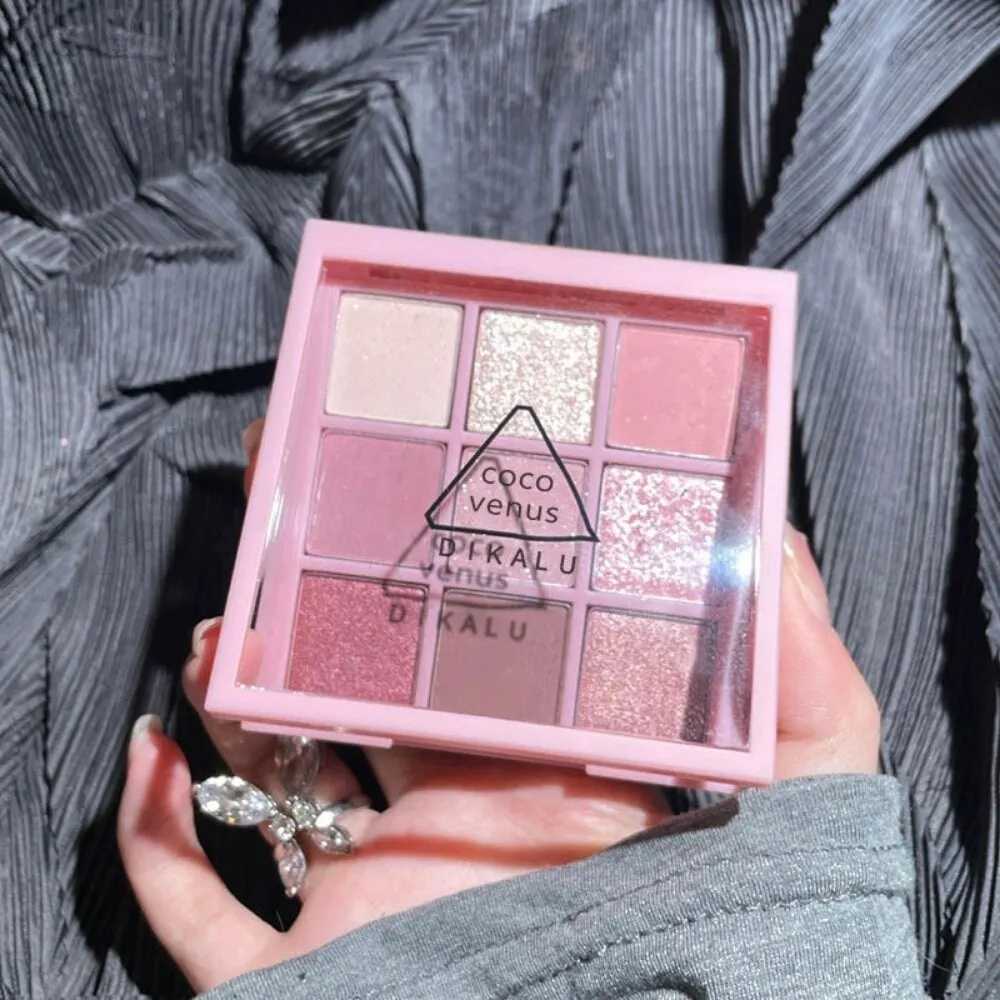 DIKALU transparent acrylic eye shadow tray matte waterproof not easy to darken the earth nine grid eye shadowW241212