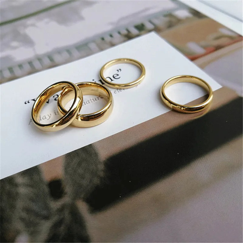 LETAPI 2023 2mm m 4mm 6mm Gold 100 Tungsten Carbide Wedding Ring Mens Wholesale 241210
