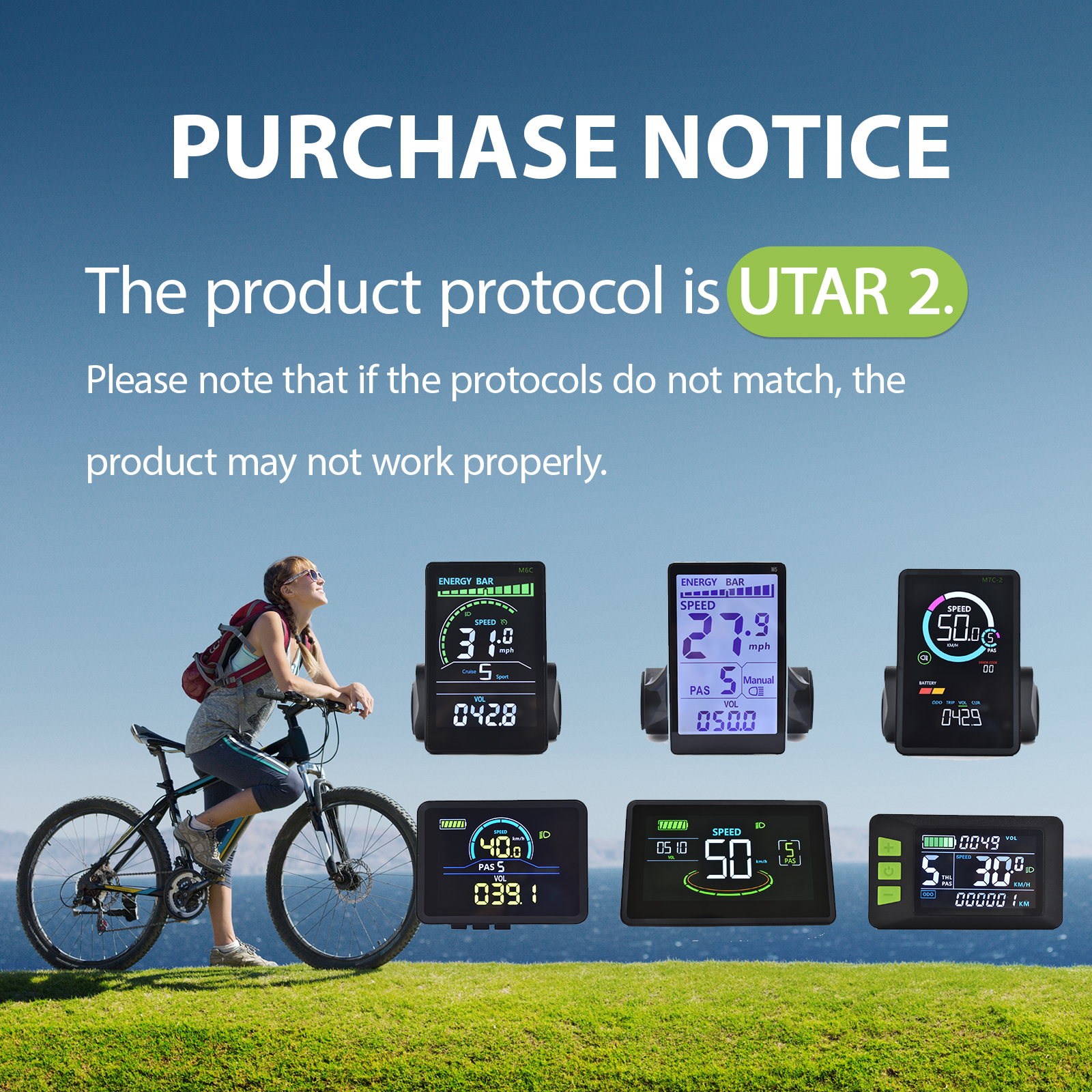 M5C-2 Bluetooth Display for Electric Bikes and Scooters - Compact Cycling Computer with Real-Time Data Tracking