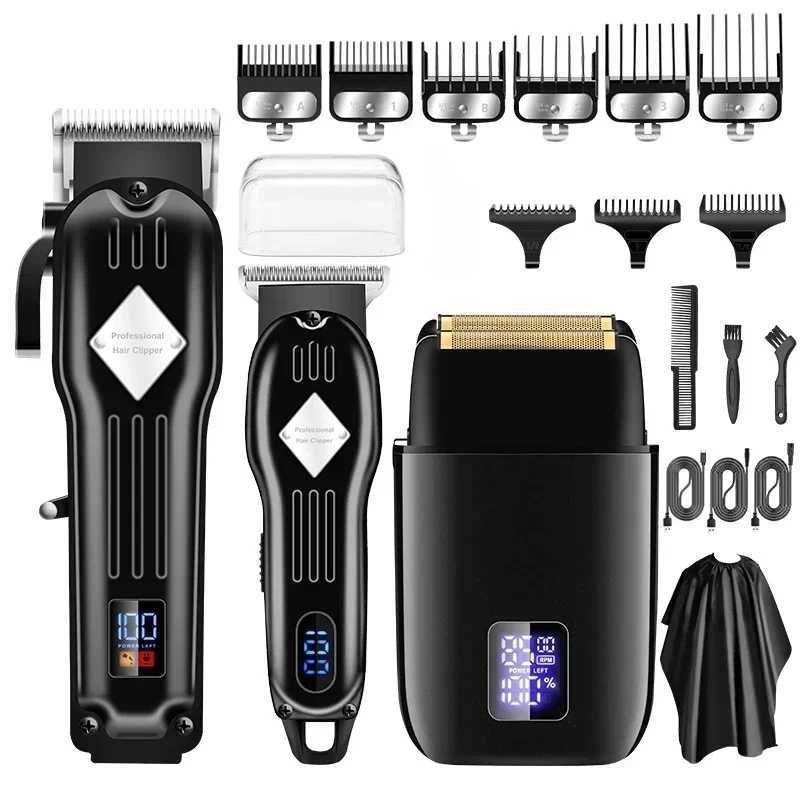 RESUXI 973 New 3-in-1 Hair Clipper Electric Shaver Trimmer 3-Piece Beauty Set Mens Barber Shop Hair Clipper W241212