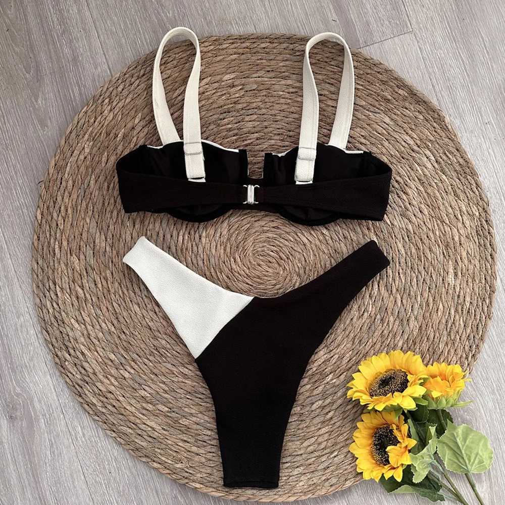 Push Up Solid Patchwork Bikini 2023 Sexy Women Swimsuits Fa Swimwear Micro Bikini Set Brazilian Biquini Beachwear Swim SuitXJ241212