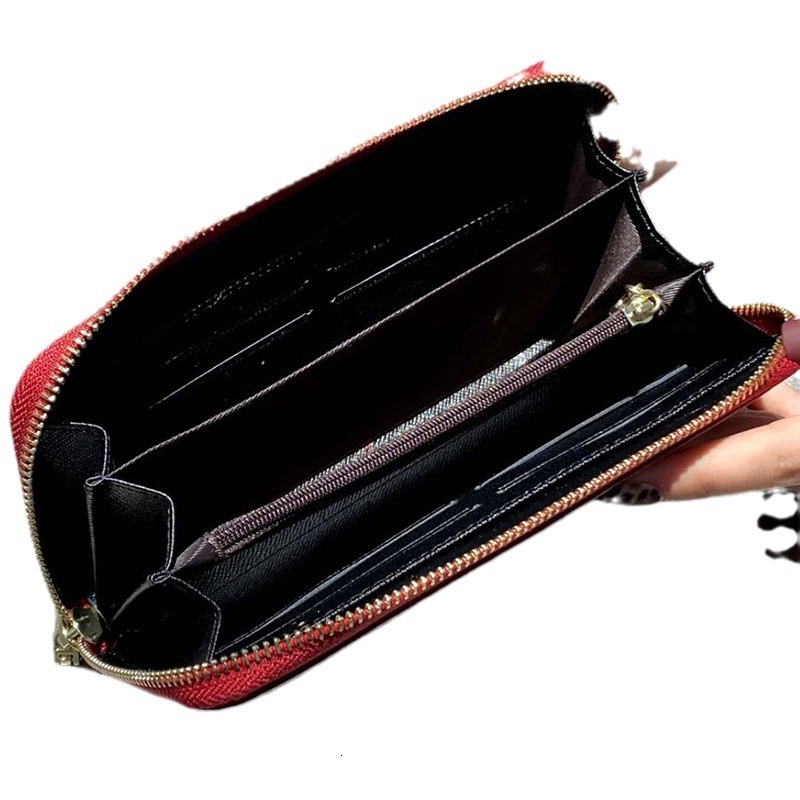 Head layer cowhide handbag wallet, new style grab genuine leather, women's bag, embossed wrist bag