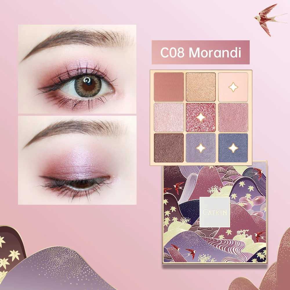 CATKIN eye shadow palette makeup matte shimmer 9 colors high pigment cream texture natural bronze neutralW241212