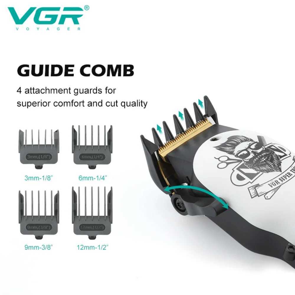 VGR Hair Clipper Electric Hair Cutting Machine Professional Barber Cordless Hair Trimmer Digital Display Clipper for Men V-699 W241212