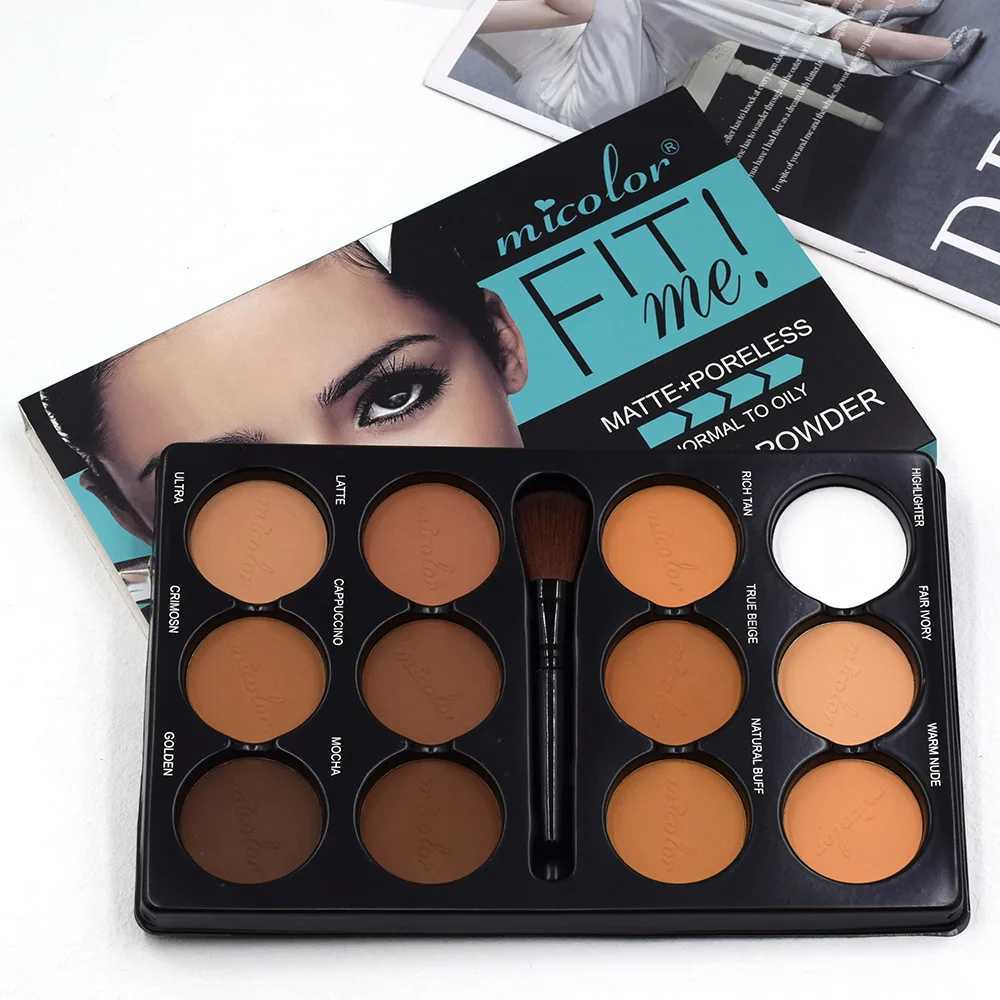 Coffee Color Contour Palette Makeup 12 Colors Long-Lasting Matte Eyeshadow Face Highlighters Make Up Contouring Powder CosmeticsW241212