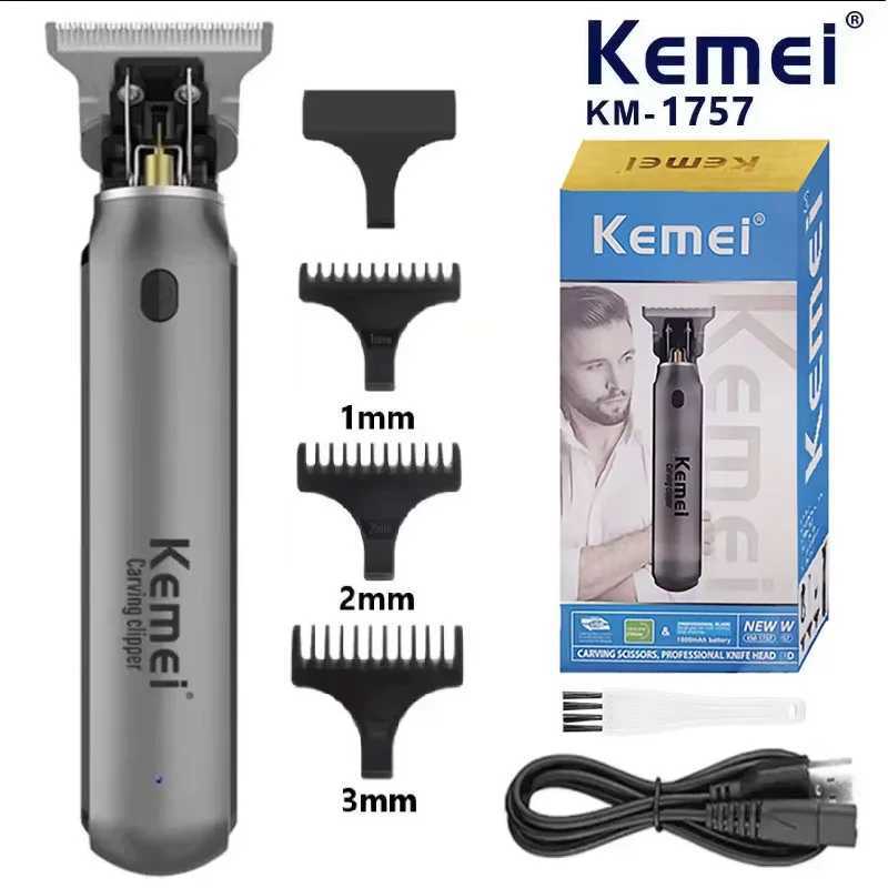 KEMEI Electric T9 Hair Clipper Mens Hair Clipper Professional Hair Clipper Beard Rechargeable Oil Head Trimmer KM-1757 W241212