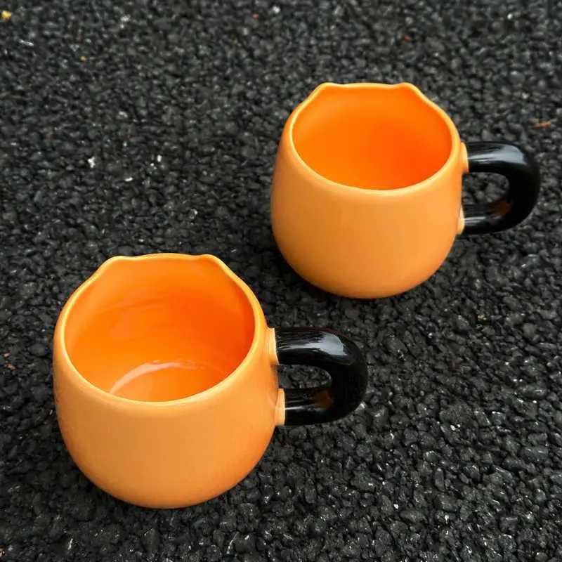 Cartoon Ceramic Cute Cat GS with Spoon Creative Cat Claw G Coffee Tea Milk Oat Cup Large Capacity Cup Fun Gift Y241211