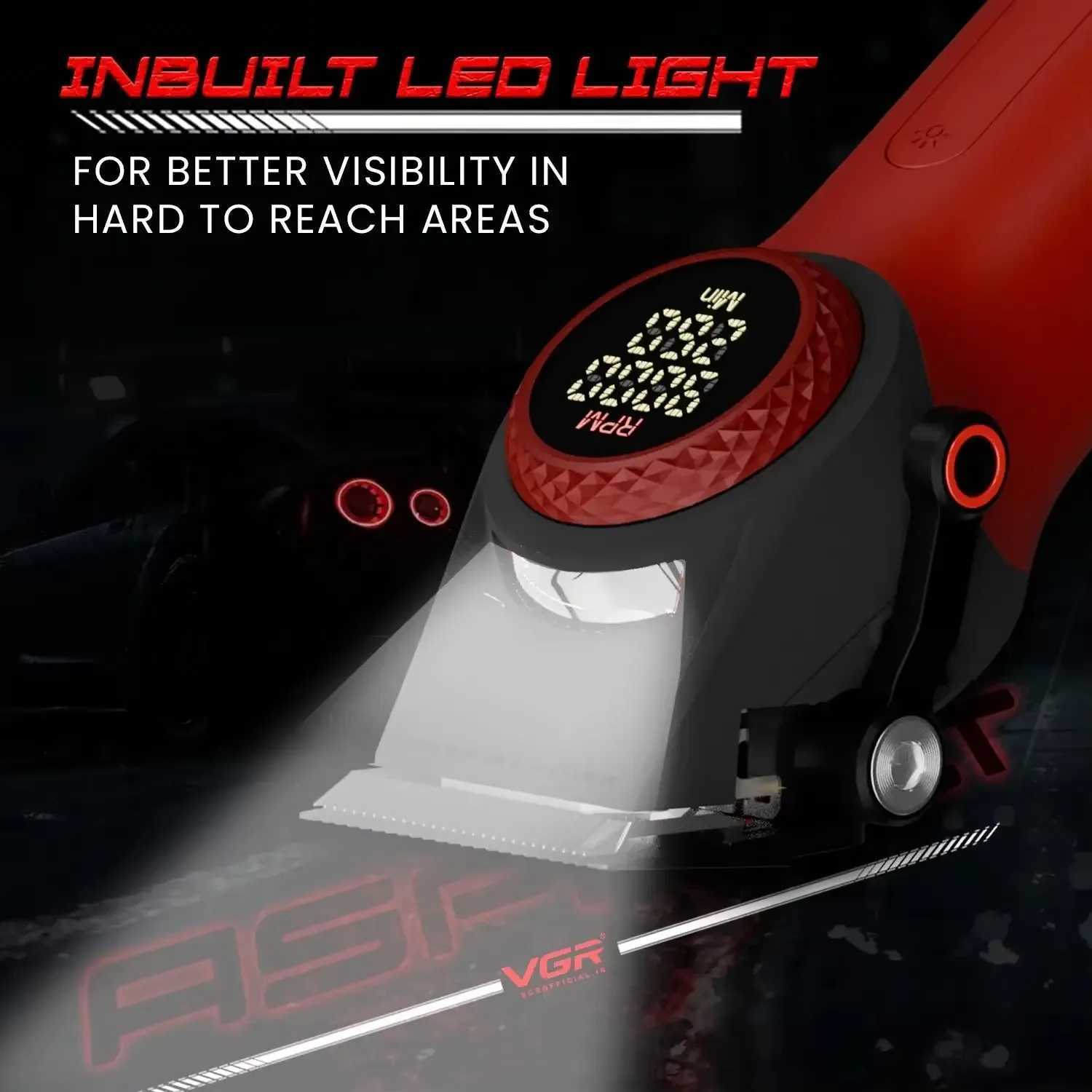 VGR Hair Trimmer Professional Cordless Hair Cutting Machine Electric Hair Clipper 9000 RPM Barber Clipper Trimmer for Men V-001 W241212