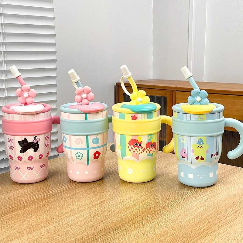 25 oz with handle and straw lid leak proof travel coffee g stainless steel stamped cup for holder bisphenol A Y241211