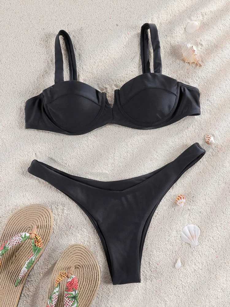 ZRTAK Swimsuit Sexy Bikinis Women Push Up Bikinis Sets 2024 Swimming Suit Thongs Black Biquinis Bathing Suits Summer BeachwearXJ241212